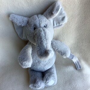 SL Home Fashions Keep Me Close Plush Elephant Pacifier Holder Stuffed Animal